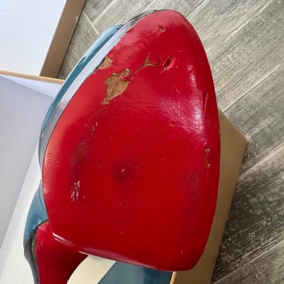 Christian Louboutin Lady Peep 150 Rare Ocean Color w/ Customization | 40.5 - Picture 16 of 16